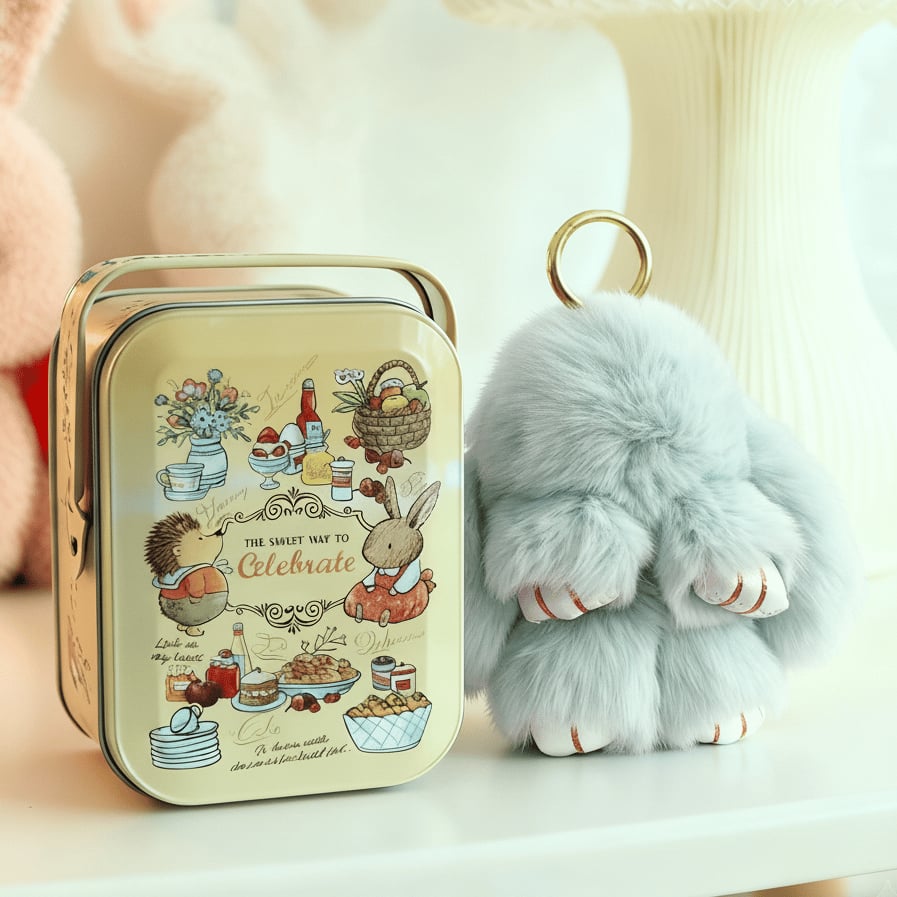 🐰 Handmade Soft Bunny PomPom Charms