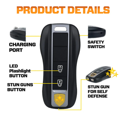 💥 2025 Mega Sale 50% OFF ️🔥 VOLTAX V57 Hi-Tech Stun Flashlight Car Key ⚡ Smart Defense - Stay Safe