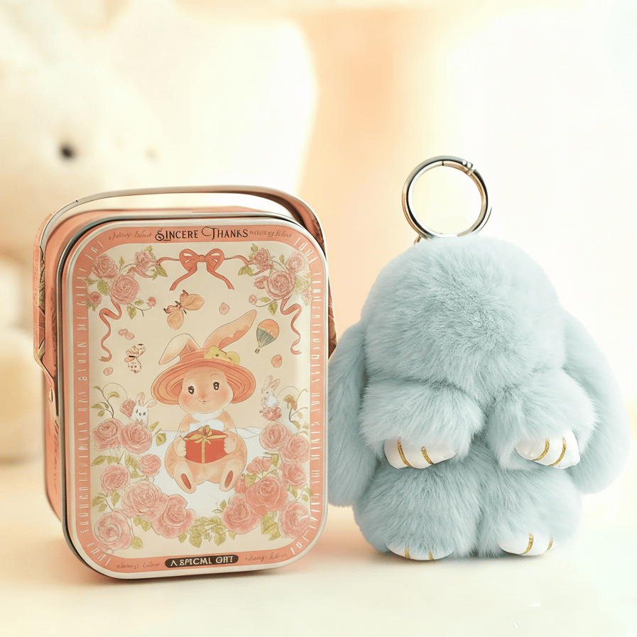 🐰 Handmade Soft Bunny PomPom Charms