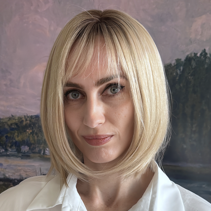 Theodora - Wigyy Ash Blonde Straight Layered Wigs