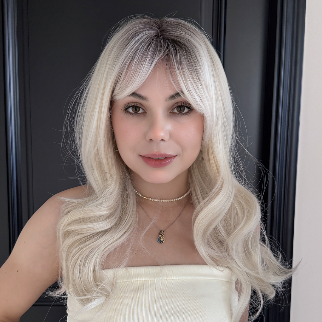 Imogen - Wigyy Blonde Curl Daily Use Wig with Bang