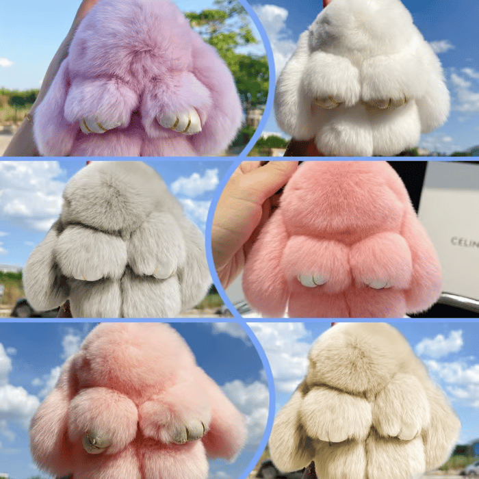 🐰 Handmade Soft Bunny PomPom Charms