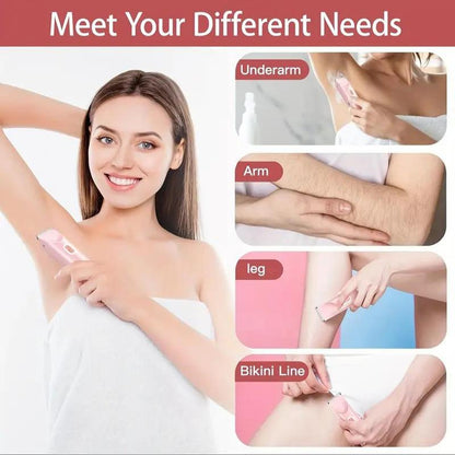 2-in-1 Waterproof Bikini Trimmer & Shaver for Women | Wet/Dry Electric Hair Remover