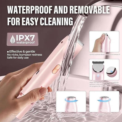 2-in-1 Waterproof Bikini Trimmer & Shaver for Women | Wet/Dry Electric Hair Remover