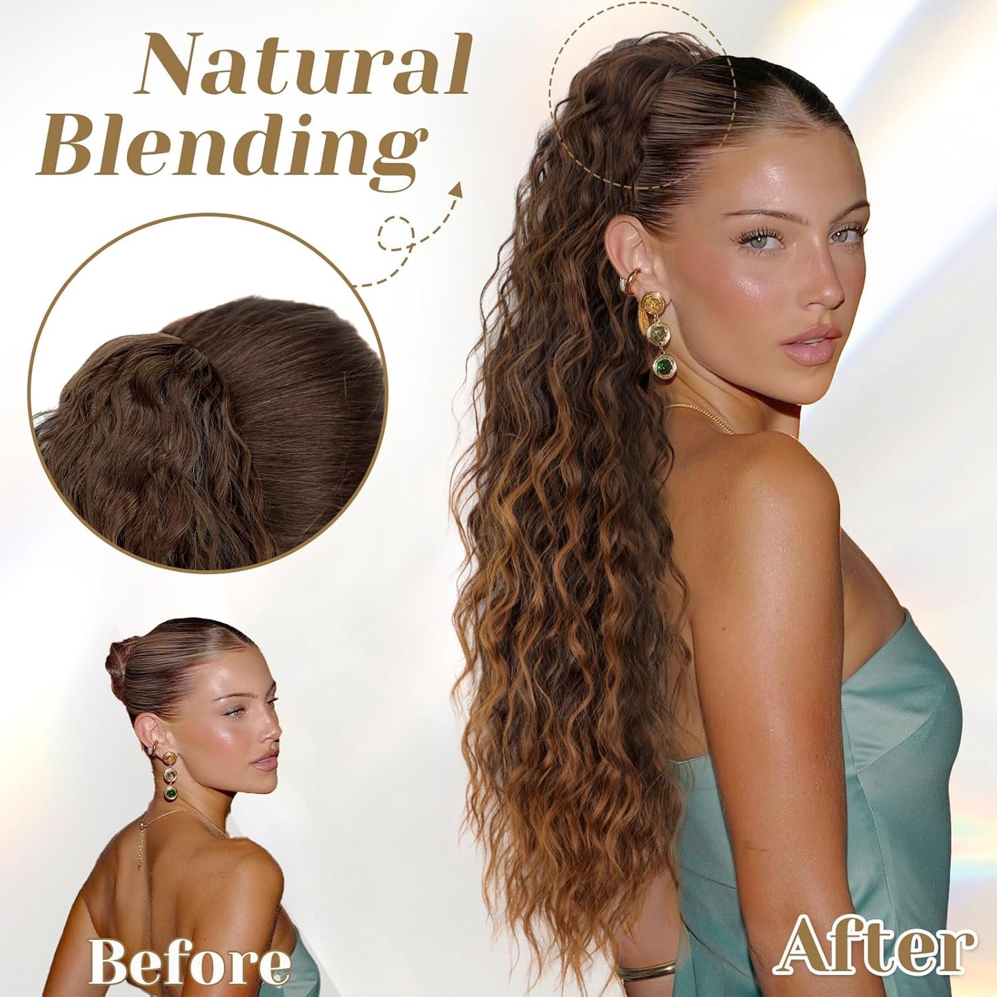 ✨Mega Curly Ponytail – Get Instant Glam and Gorgeous Volume! 🔥