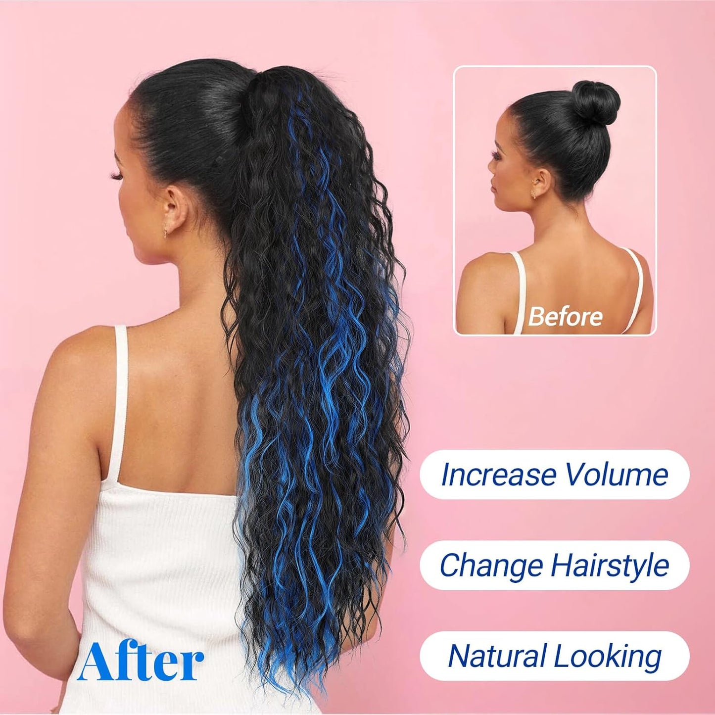 ✨Mega Curly Ponytail – Get Instant Glam and Gorgeous Volume! 🔥