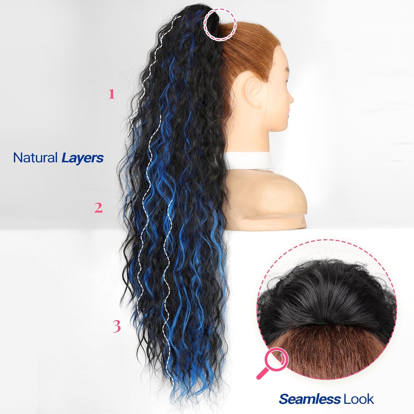 ✨Mega Curly Ponytail – Get Instant Glam and Gorgeous Volume! 🔥