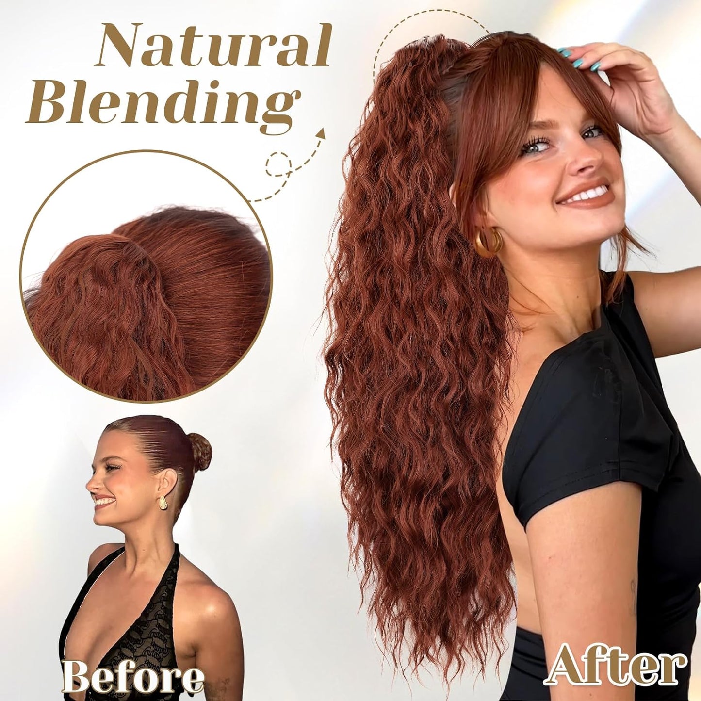 ✨Mega Curly Ponytail – Get Instant Glam and Gorgeous Volume! 🔥