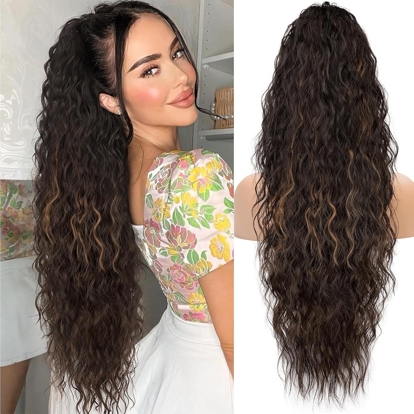 ✨Mega Curly Ponytail – Get Instant Glam and Gorgeous Volume! 🔥