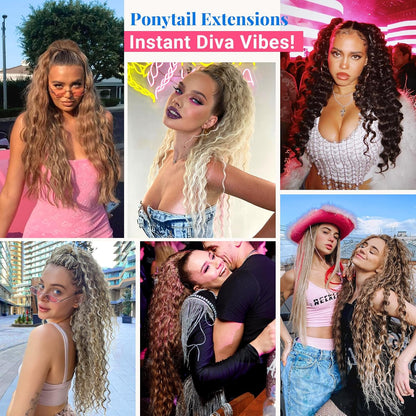 ✨Mega Curly Ponytail – Get Instant Glam and Gorgeous Volume! 🔥
