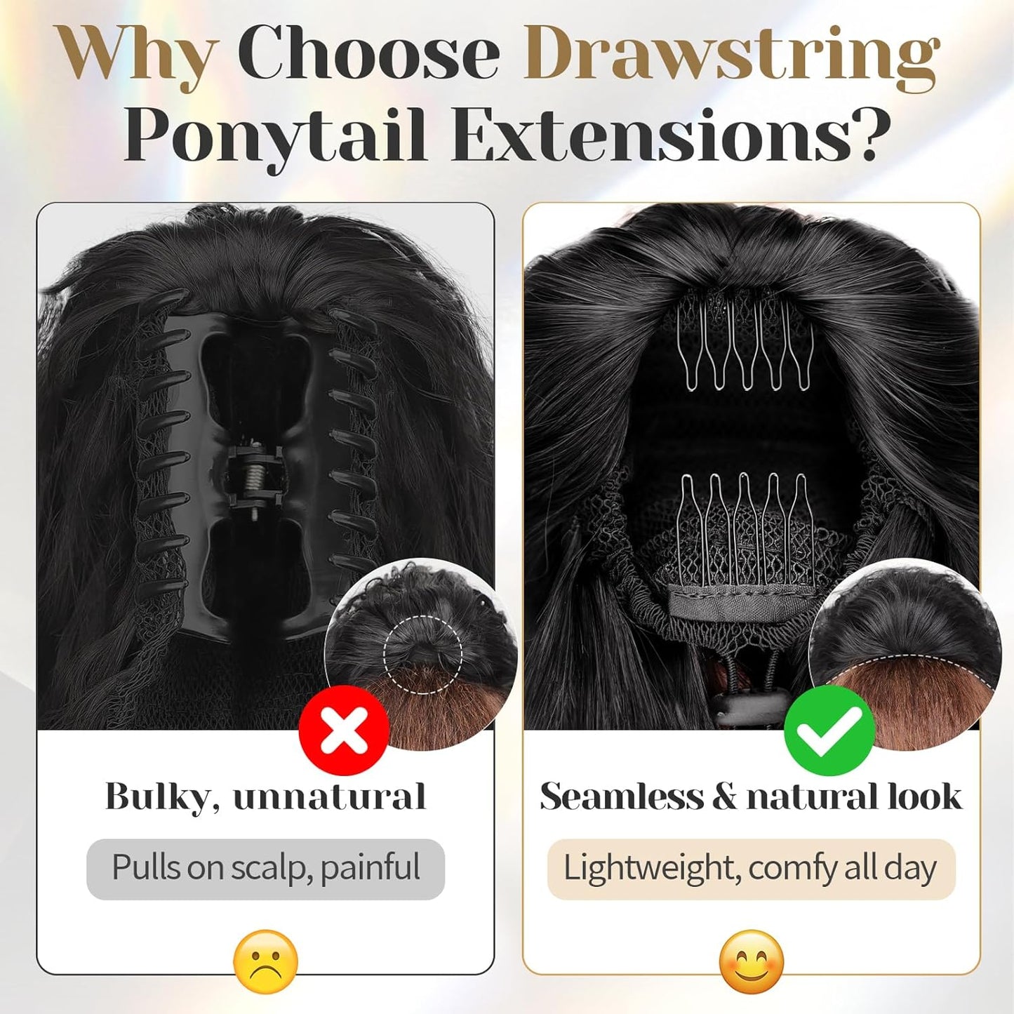 ✨Mega Curly Ponytail – Get Instant Glam and Gorgeous Volume! 🔥