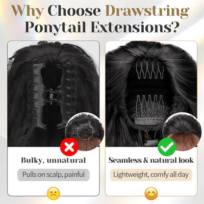 ✨Mega Curly Ponytail – Get Instant Glam and Gorgeous Volume! 🔥