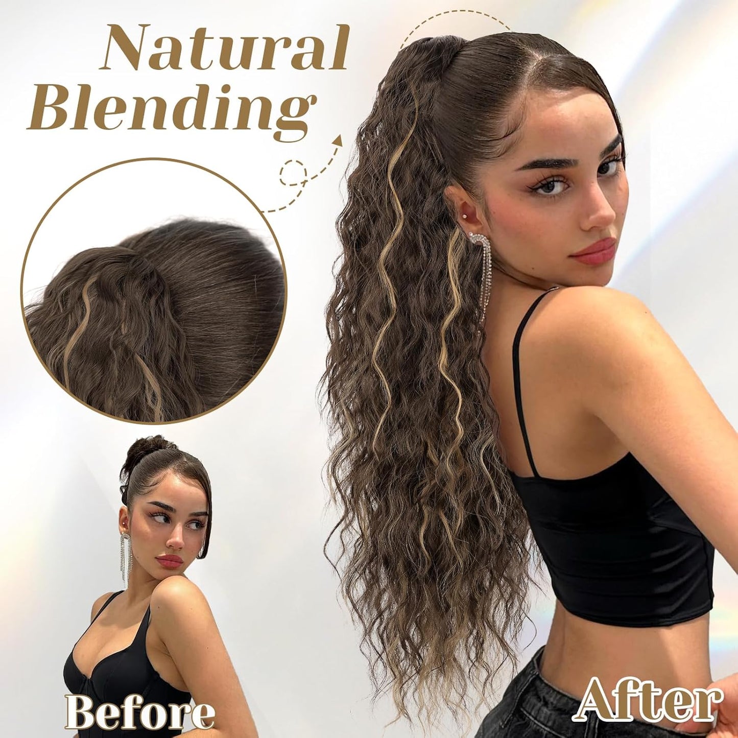 ✨Mega Curly Ponytail – Get Instant Glam and Gorgeous Volume! 🔥
