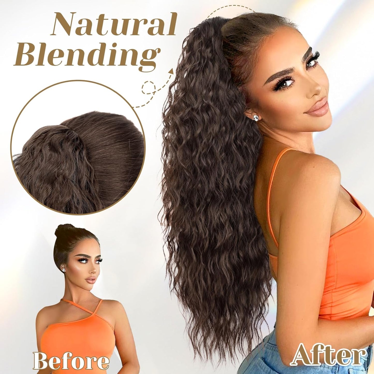 ✨Mega Curly Ponytail – Get Instant Glam and Gorgeous Volume! 🔥