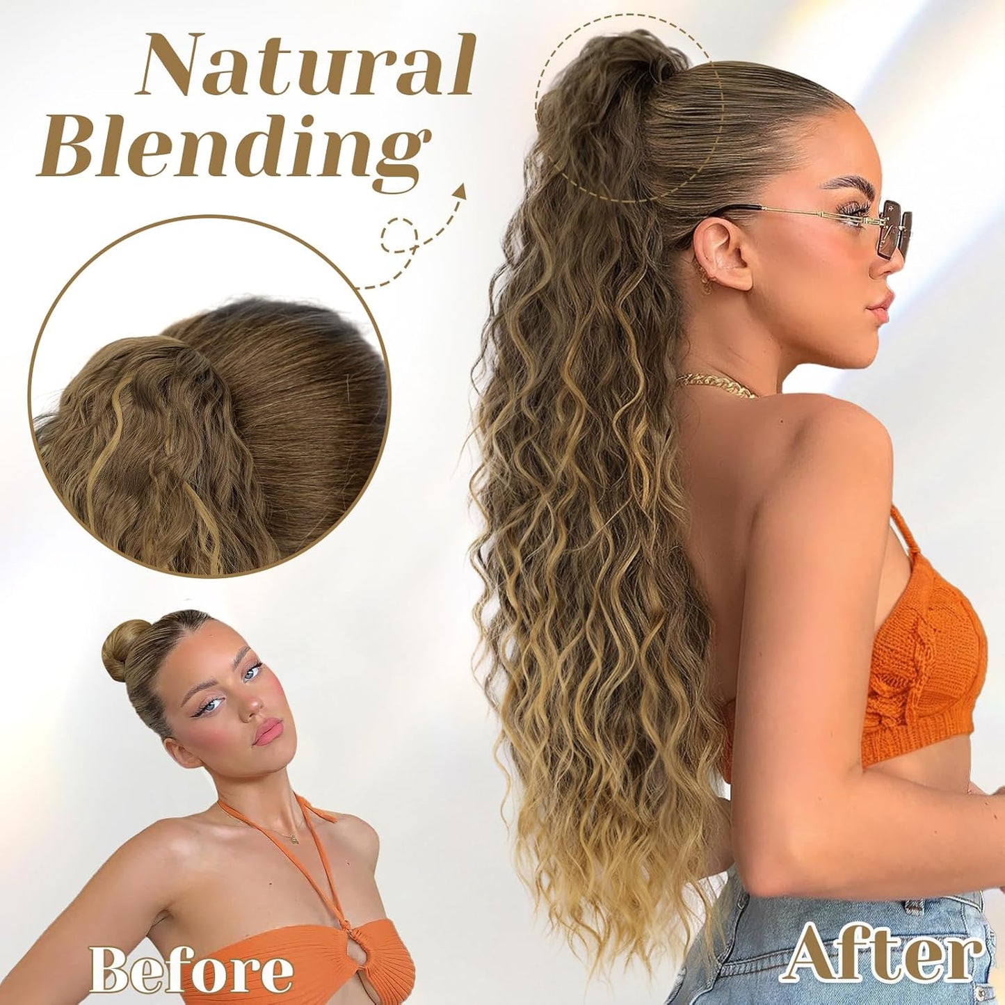 ✨Mega Curly Ponytail – Get Instant Glam and Gorgeous Volume! 🔥