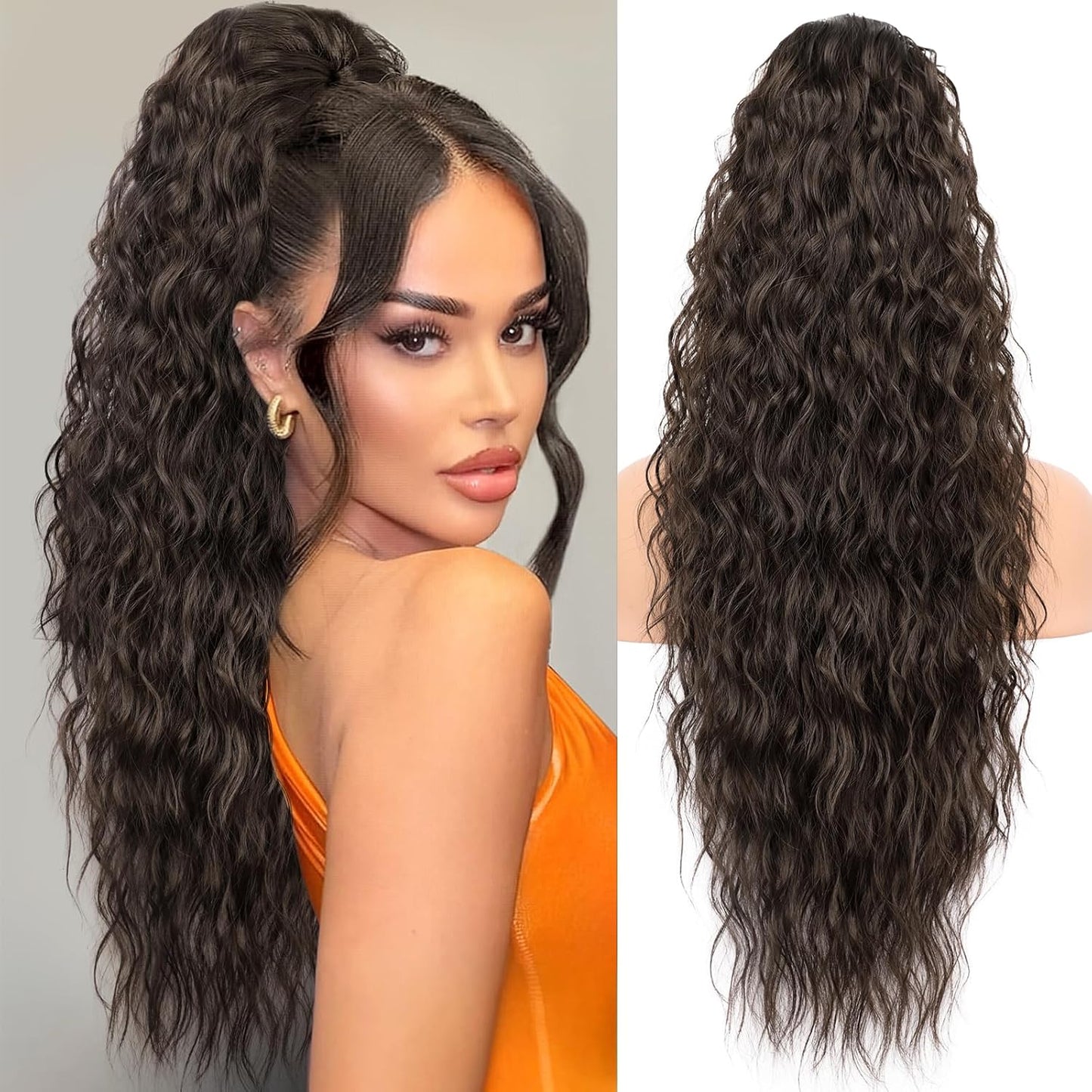 ✨Mega Curly Ponytail – Get Instant Glam and Gorgeous Volume! 🔥