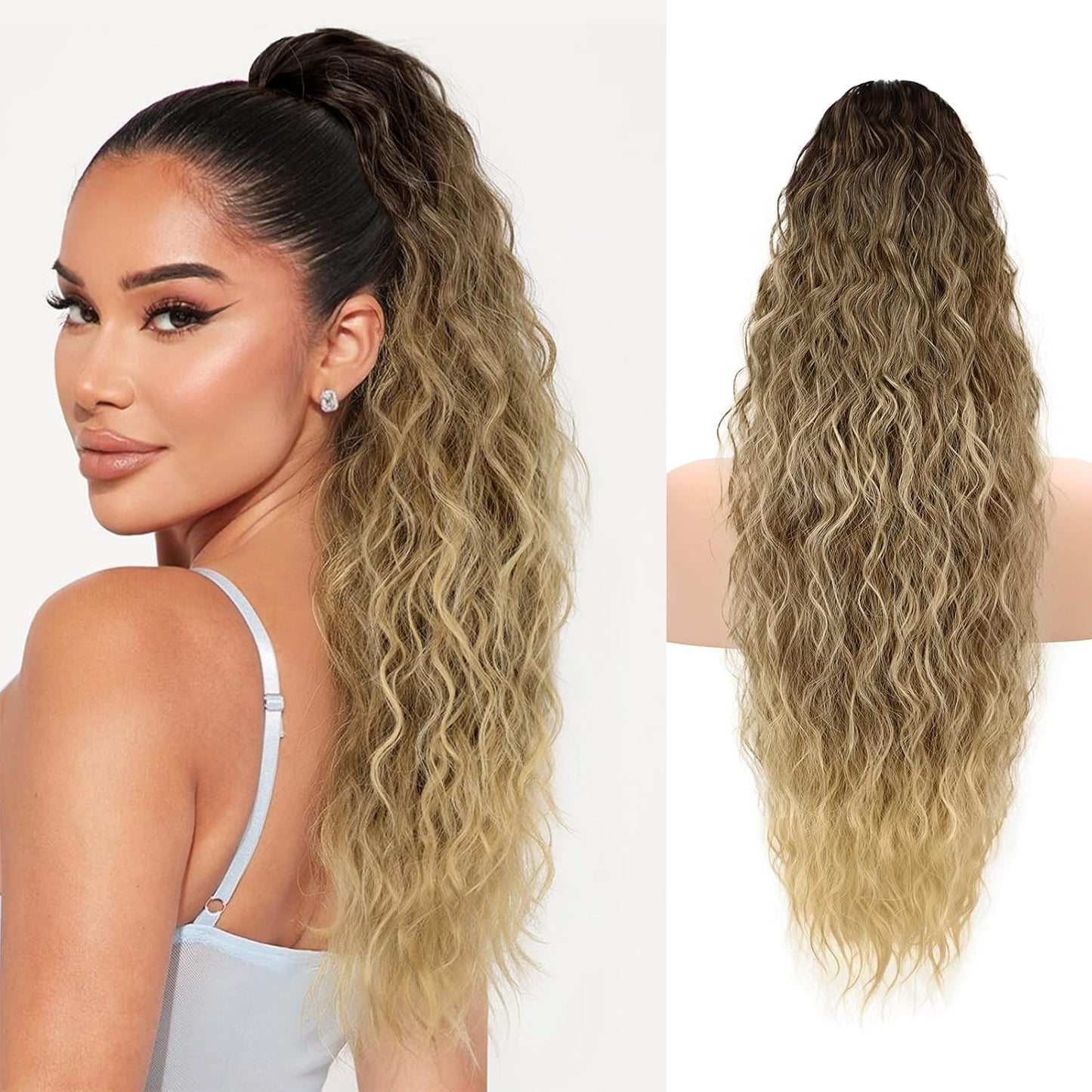 ✨Mega Curly Ponytail – Get Instant Glam and Gorgeous Volume! 🔥