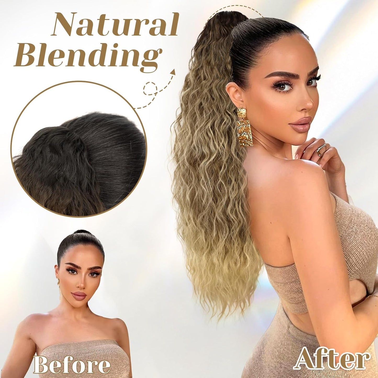 ✨Mega Curly Ponytail – Get Instant Glam and Gorgeous Volume! 🔥