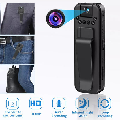 🔥HD 1080P Rechargeable Mini Body Camera With Night Vison&Rotating Lens📷️
