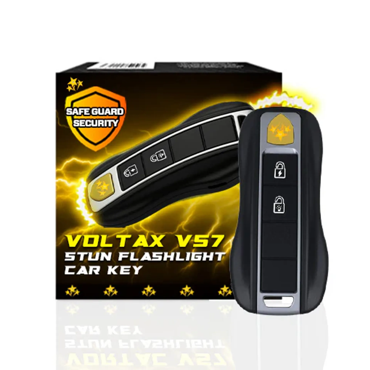💥 2025 Mega Sale 50% OFF ️🔥 VOLTAX V57 Hi-Tech Stun Flashlight Car Key ⚡ Smart Defense - Stay Safe