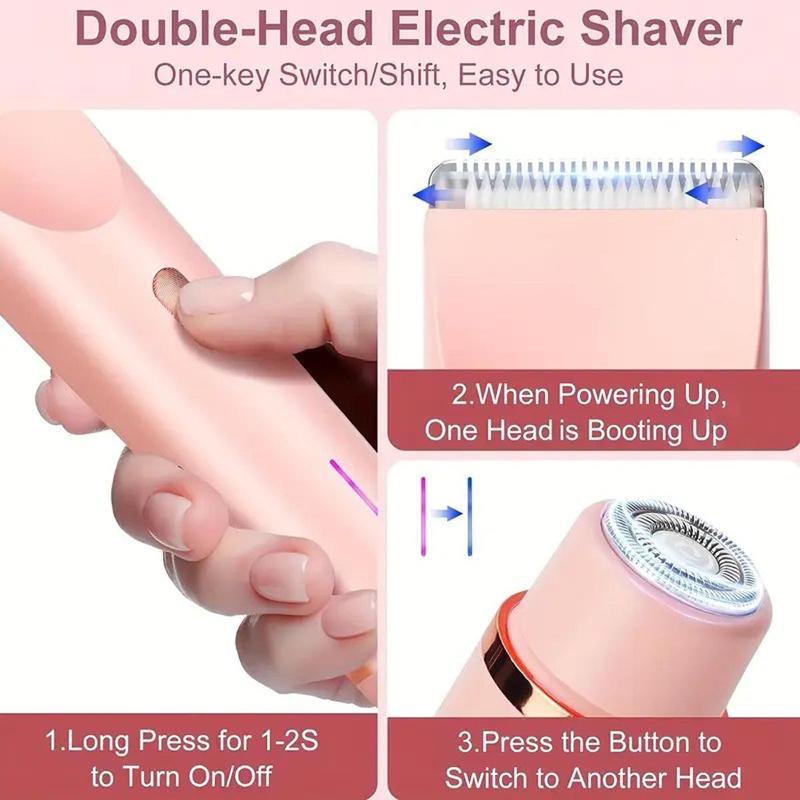 2-in-1 Waterproof Bikini Trimmer & Shaver for Women | Wet/Dry Electric Hair Remover