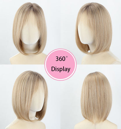 Theodora - Wigyy Ash Blonde Straight Layered Wigs