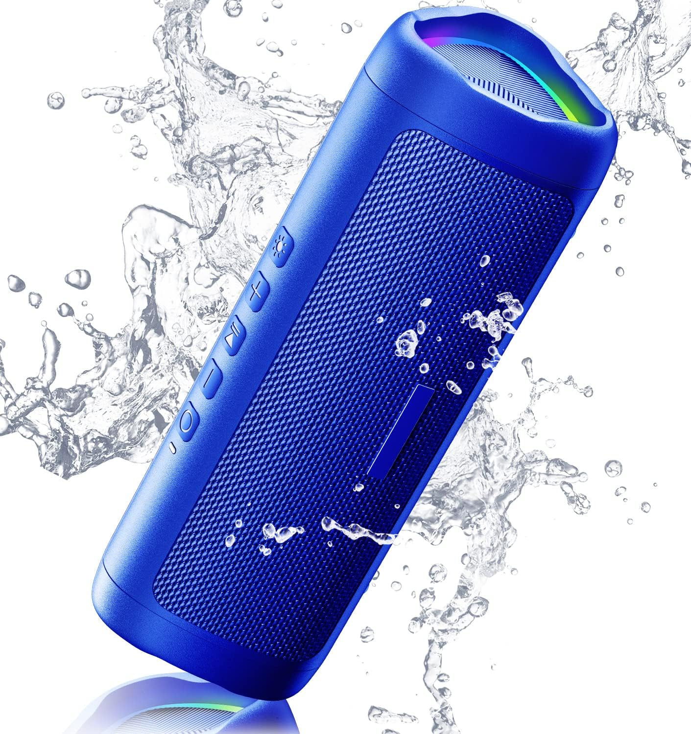 Bluetooth Speaker Stocking Stuffers for Men Women Teens Boys Girls: Portable Wireless, IPX5 Waterproof, White Elephant Gifts for Adults, Up to 20H Playtime, TWS Pair, for Home/Party/Outdoor (Pink)